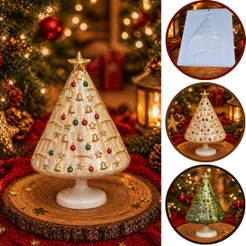 1~5 Forma BWB Com Silicone (3 partes)Para Chocolate Cód. 133 -Árvore de Natal 278g. Festa Natalinas (CHOCO)