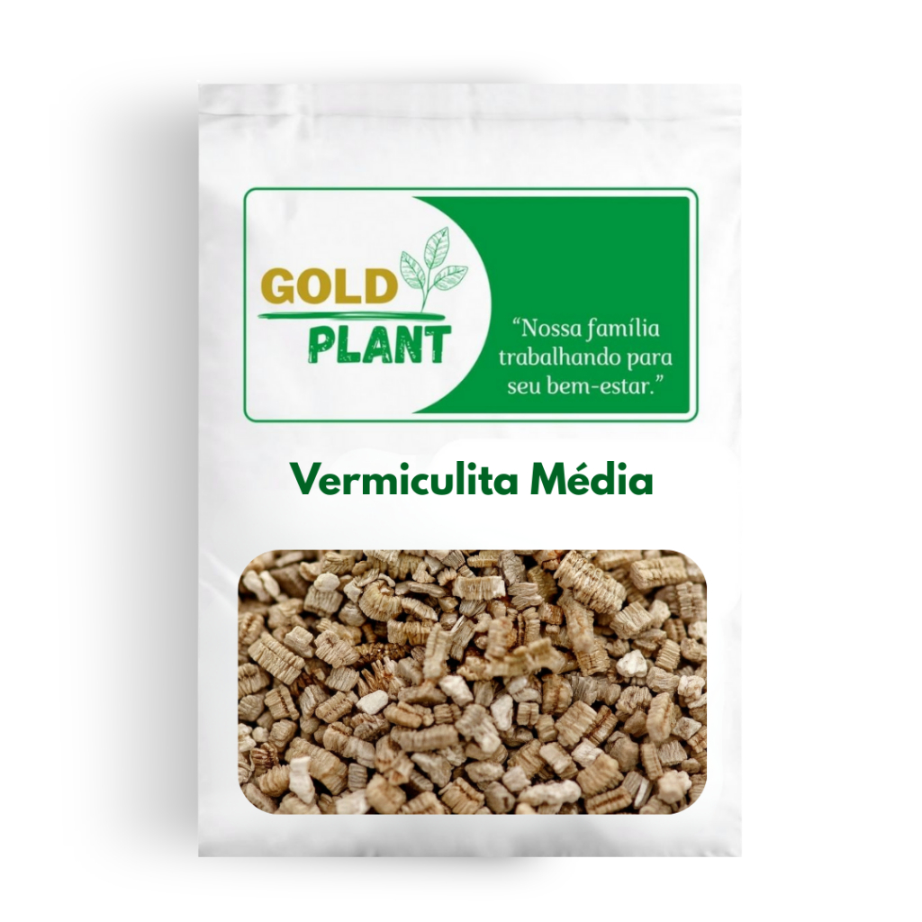 Vermiculita Expandida Fina ou Média Sache Perfumado Plantas Cultivo saco 1,5L, 3 ou 10 L Gold Plant