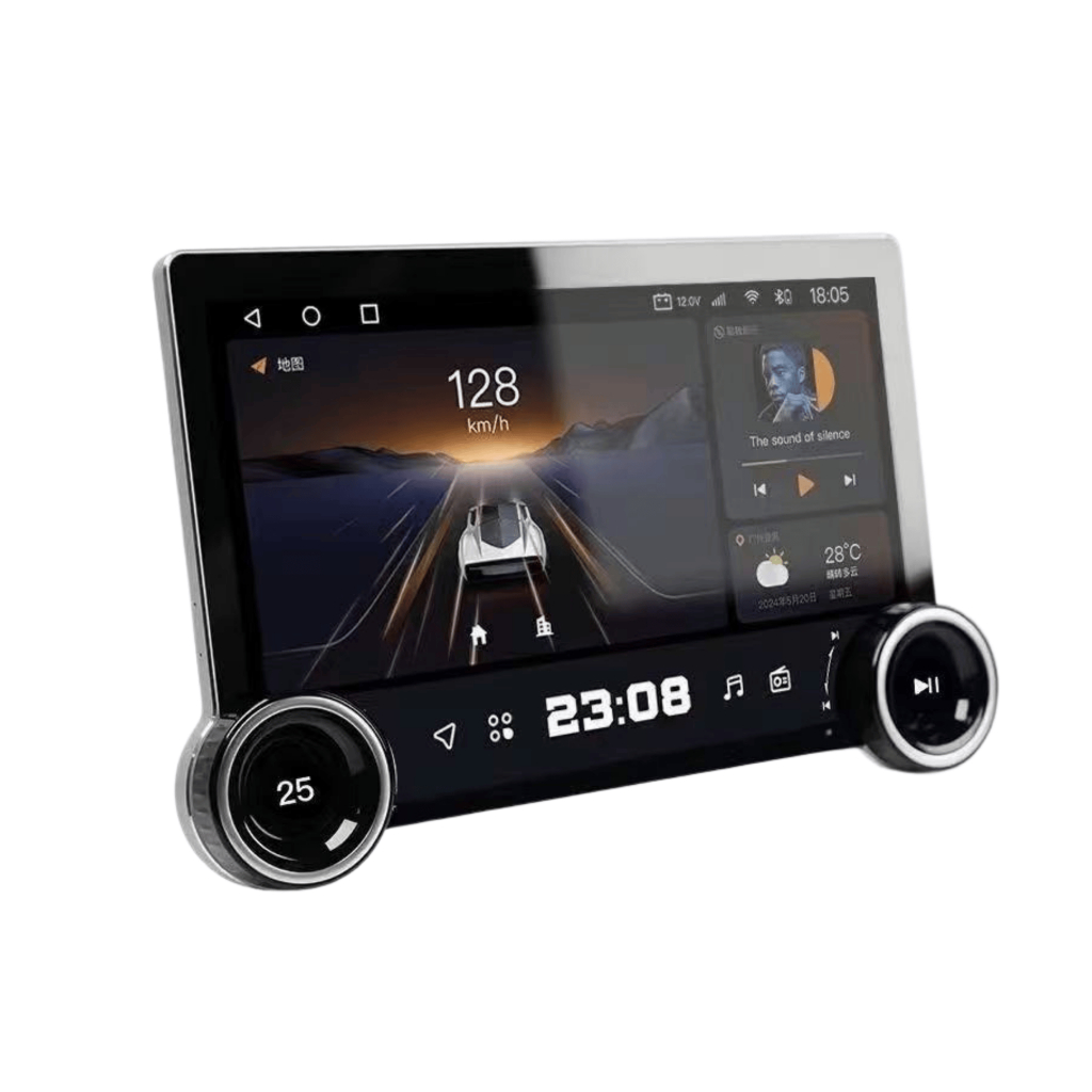 Multimídia H-Tech 10 Polegadas QLED CarPlay Android Auto Sem Fio GPS Wi-Fi