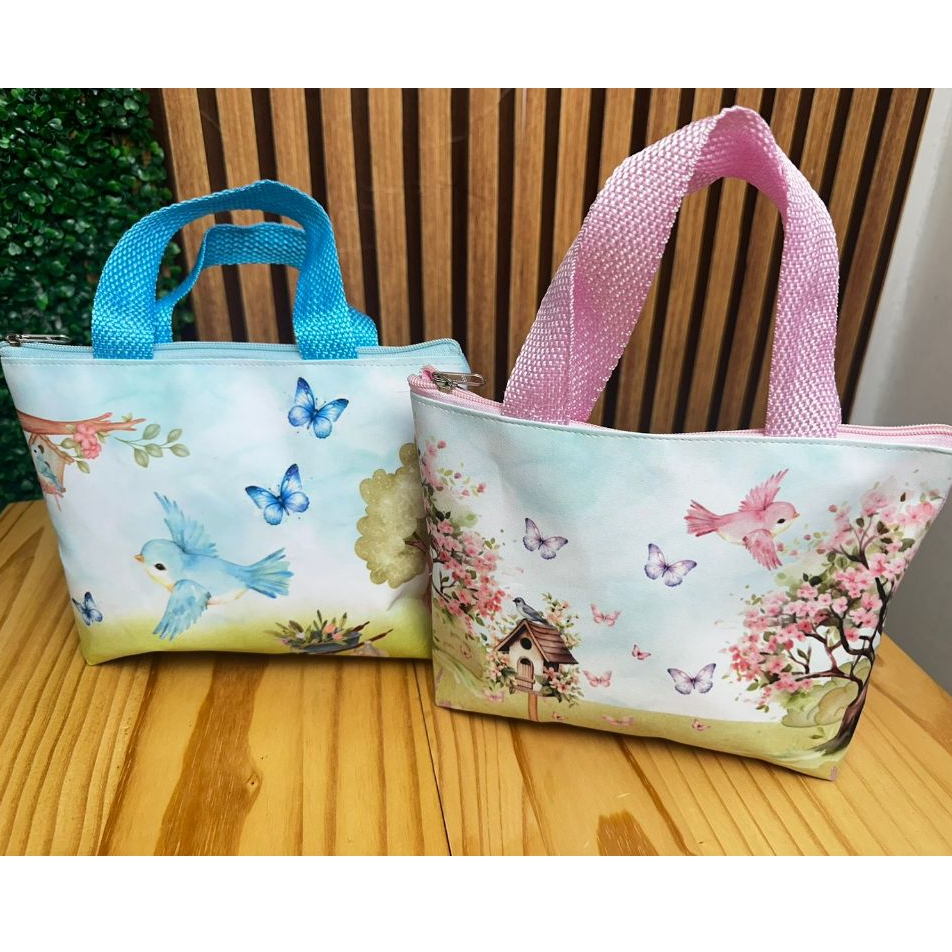 Kit 20 Bolsinhas Lembrancinha aniversário - Jardim encantado - Jardim das Borboletas - Passarinhos