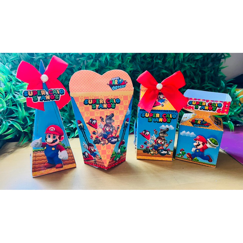 caixinha personalizada pra lembrancinha de aniversário tema Mário bros / fazemos todos os temas