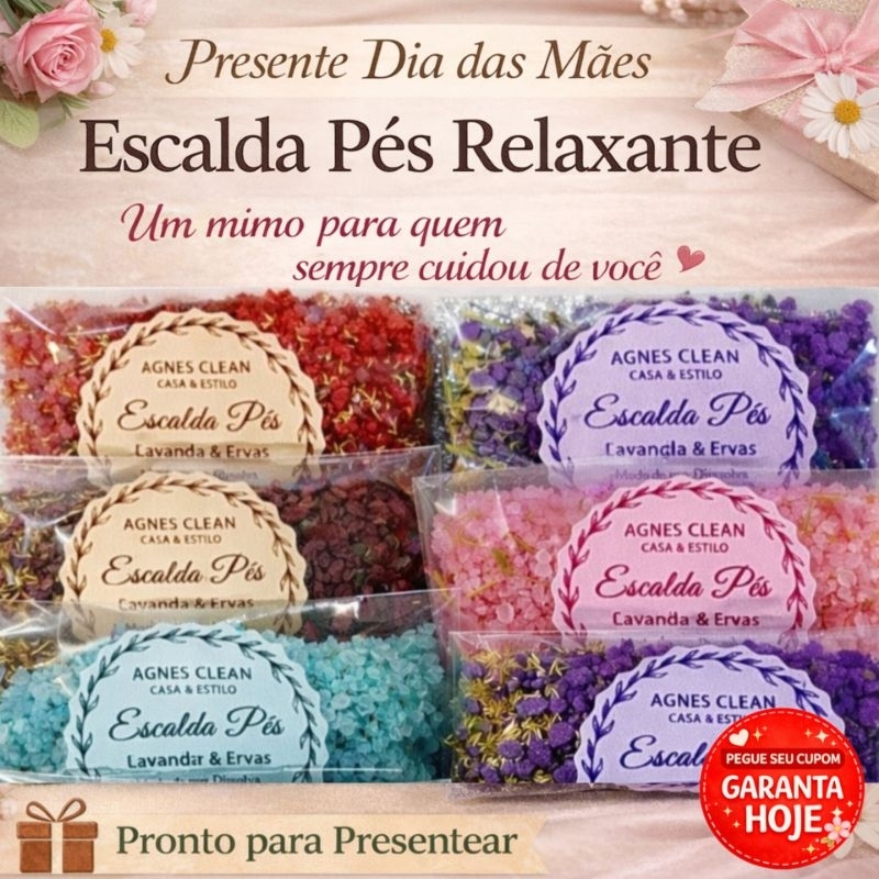 Escalda Pés Relaxante 10 ou 20 Unidades Ervas Naturais|Spa Pés| Presente|Mimo relaxante