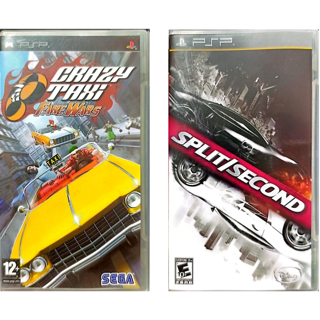 Kit 2 jogos - Velocidade e caos no PSP (Crazy Taxi e Split/Second)