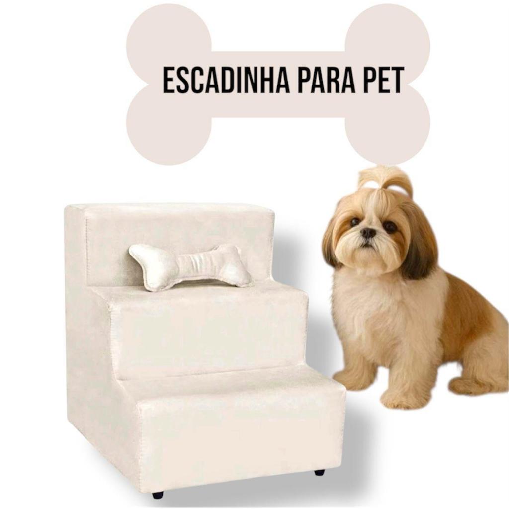 ENVIO IMEDIATO - Escada luxo Para Cachorro 🐶 Gato 🐈‍⬛ Pet 3 Degraus