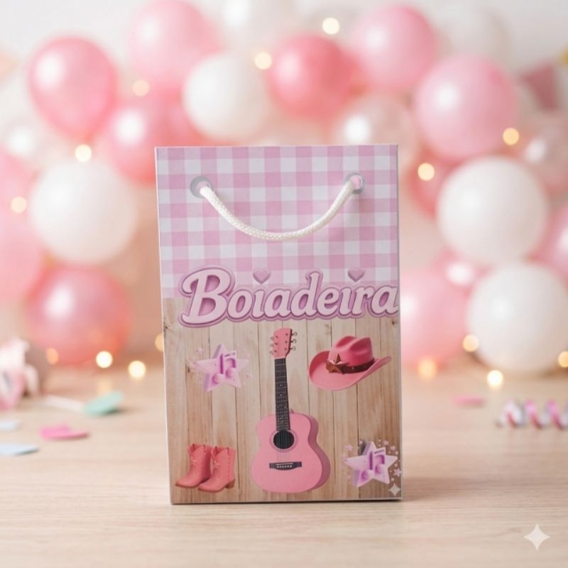 Sacolinhas Personalizadas Boiadeira | Lembrancinhas Surpresa | Festa Infantil