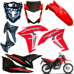 Kit Carenagem Nxr Bros 160 2022 2024 Asa Tanque Máscara Frontal Paralama Dianteiro Tampa Lateral