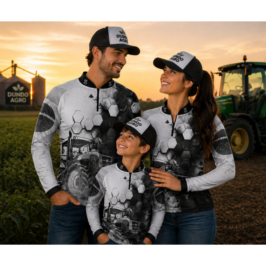 Camisa Camiseta Agro Dryfit Manga Longa Toque Gelado Proteção UV50+ Sublimação Alta Qualidade GLL-180