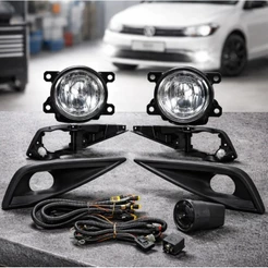 Kit Farol De Milha Polo Track A Partir 2023 Botão Original Neblina Serra Serração Farol Farolete Baixo Alto Noite Estrad