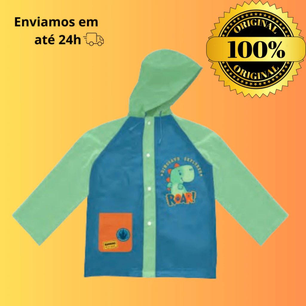 Capa De Chuva Infantil Dinossauro