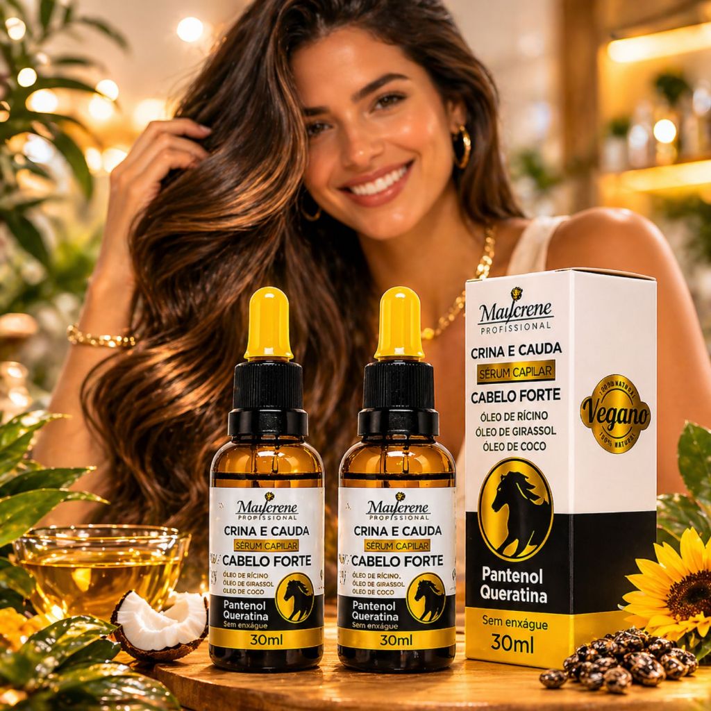 2 Unidades Sérum Crina e Cauda Capilar 30ml a Pronta Entrega