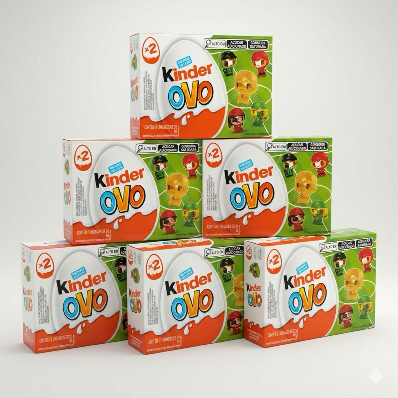 Kit Kinder Ovo Copa do Mundo 2026 | Caixas Lacradas com Surpresa
