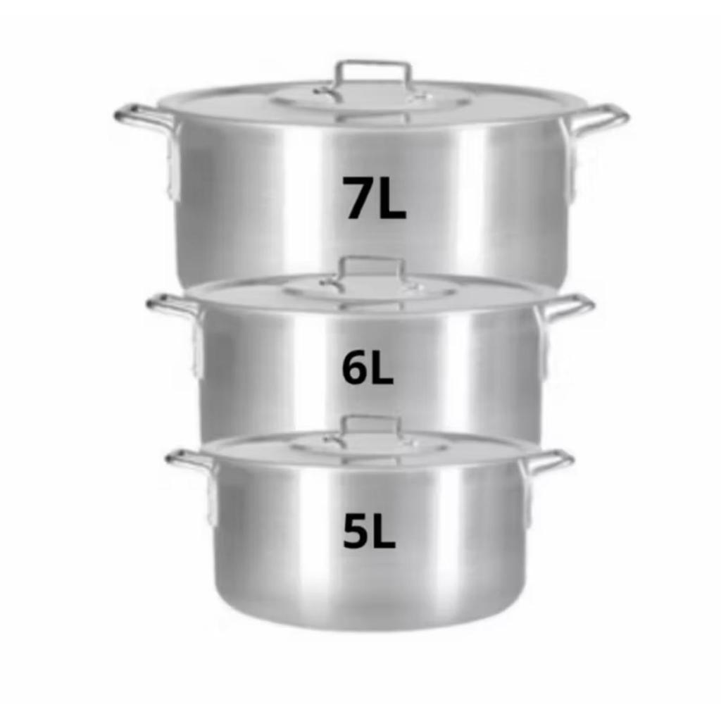 Imagem Kit Panelas de Alumínio para Feijoada Jogo de Panela 3 peças Kit Feijoada Caçarola Grande