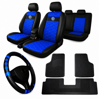 Capa Banco Carro Automotivo Couro Para Modelo Volks Gol Polo Voyage Golf tapete de carro …