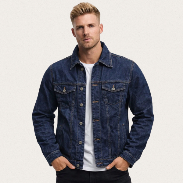 Jaqueta Masculina Jeans Lavagem Escura