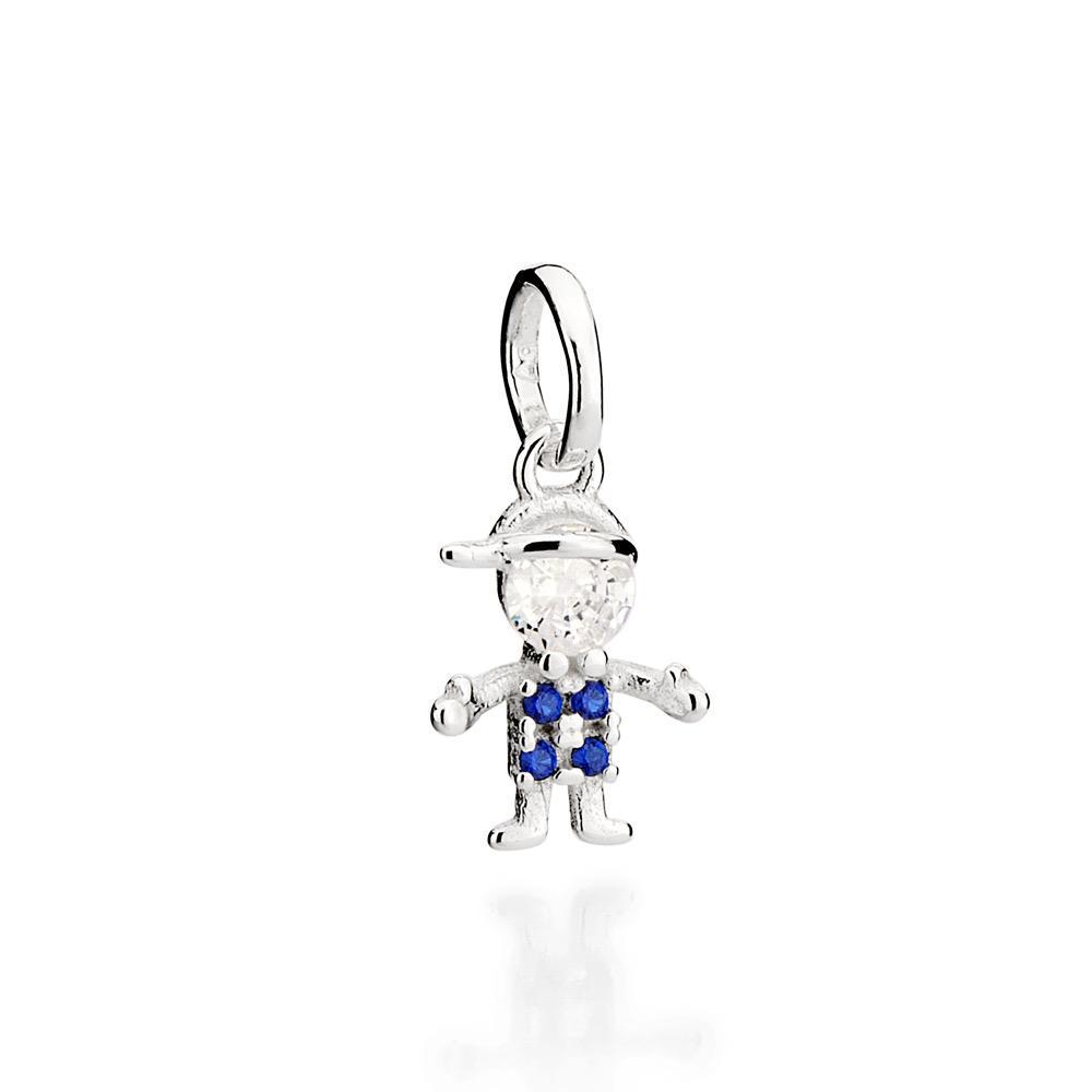 Pingente Prata 925 Menino C/ Zircônia Rommanel 840064