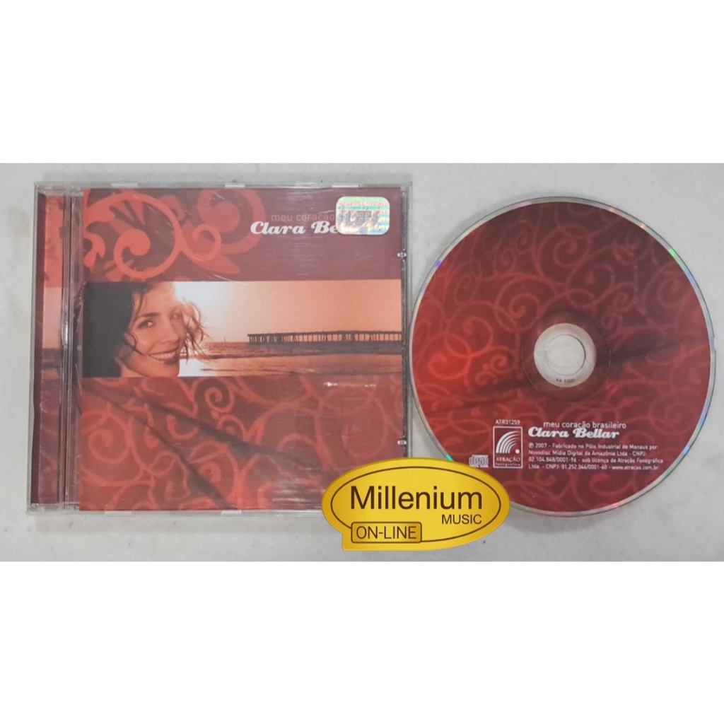 CD Clara Bellar  Meu Coração Brasileiro 2005 Original Gravadora Colecionador Ótimo Estado