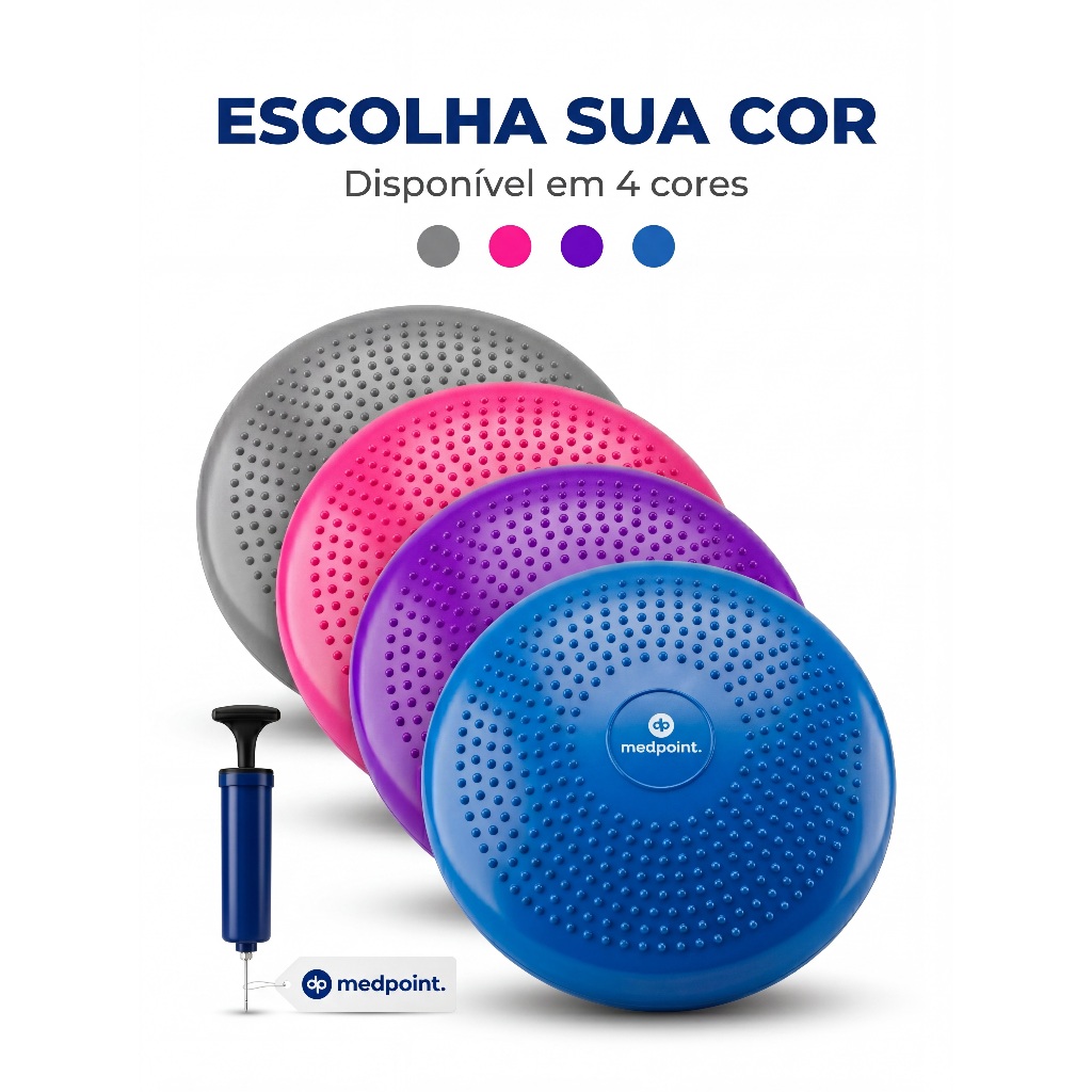 Disco de Equilíbrio Inflável 34cm com Bomba