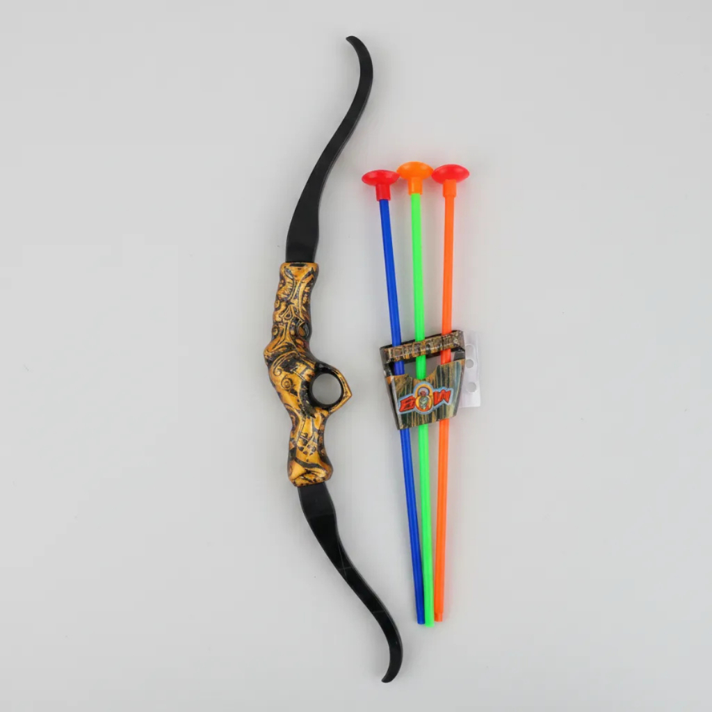 Arco e Flecha Infantil com Ventosa Kit com 3 Flechas Criança Brinquedo Divertido
