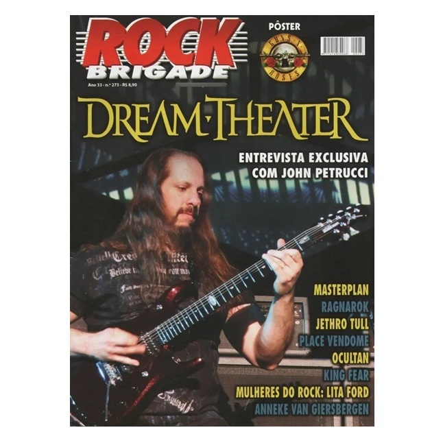 Revista Rock Brigade 273 - Dream Theater Guns N' Roses Masterplan Black Sabbath Lita Ford Anneke Van Giersbergen