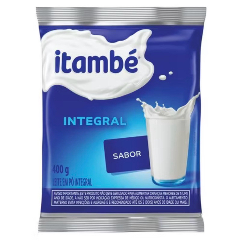 Leite em Pó Itambé Integral 400g - Rico em Vitaminas e Sem Glúten