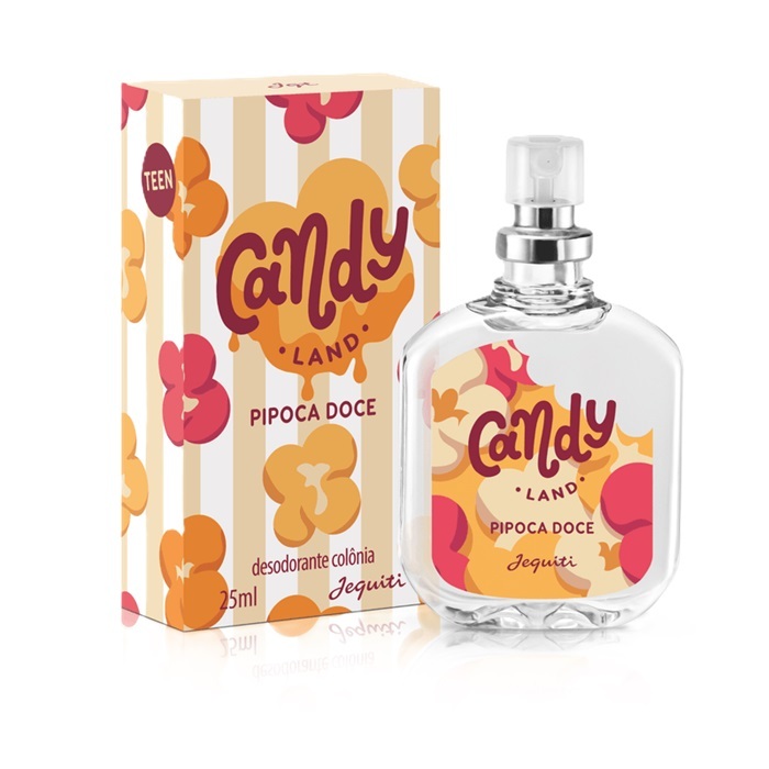 Deo-colônia Candy Land Pipoca Doce 25ml em spray Jequiti