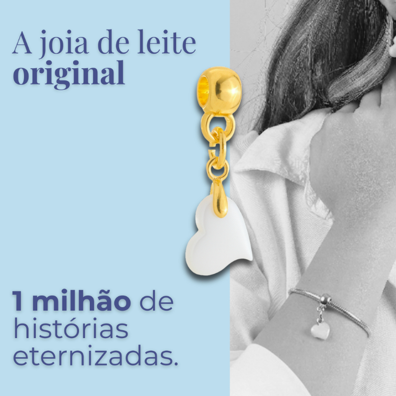 Berloque de Leite Materno Lackto | Nova Mãe | Faça Você Mesma | Kit para Fazer Joia | Amor de Leite