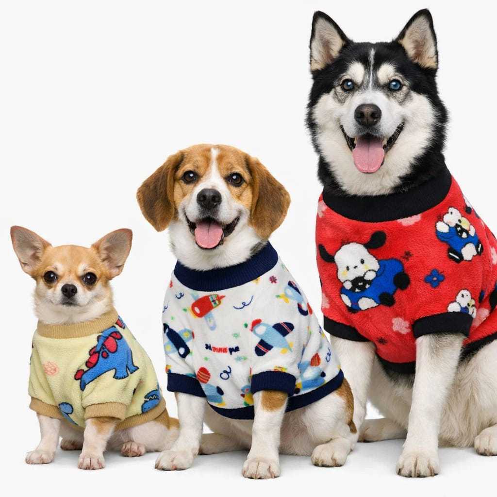 Kit C/3 Roupinhas Soft Inverno Cores Diversas Para Cachorro Nº04