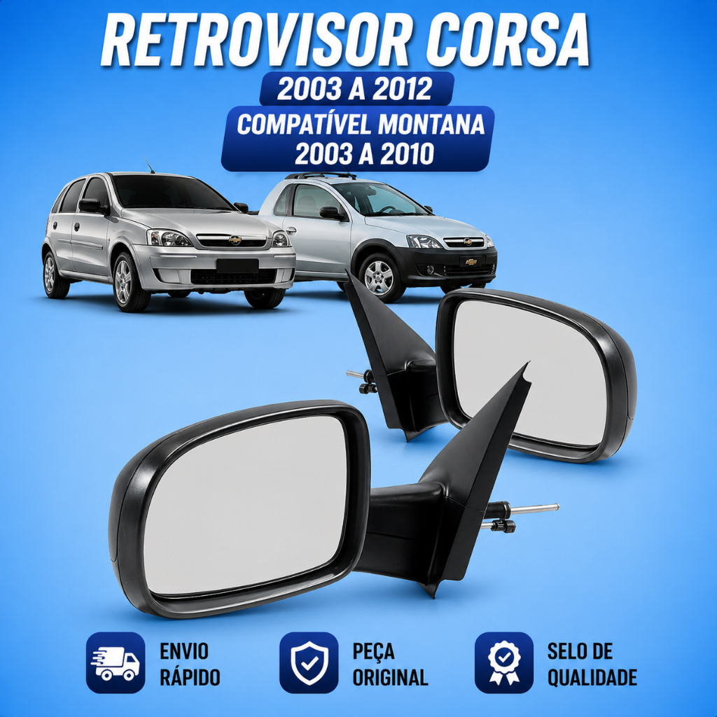 Retrovisor Corsa 2003 2004 2005 2006 2007 2008 2009 2010 2011 2012
