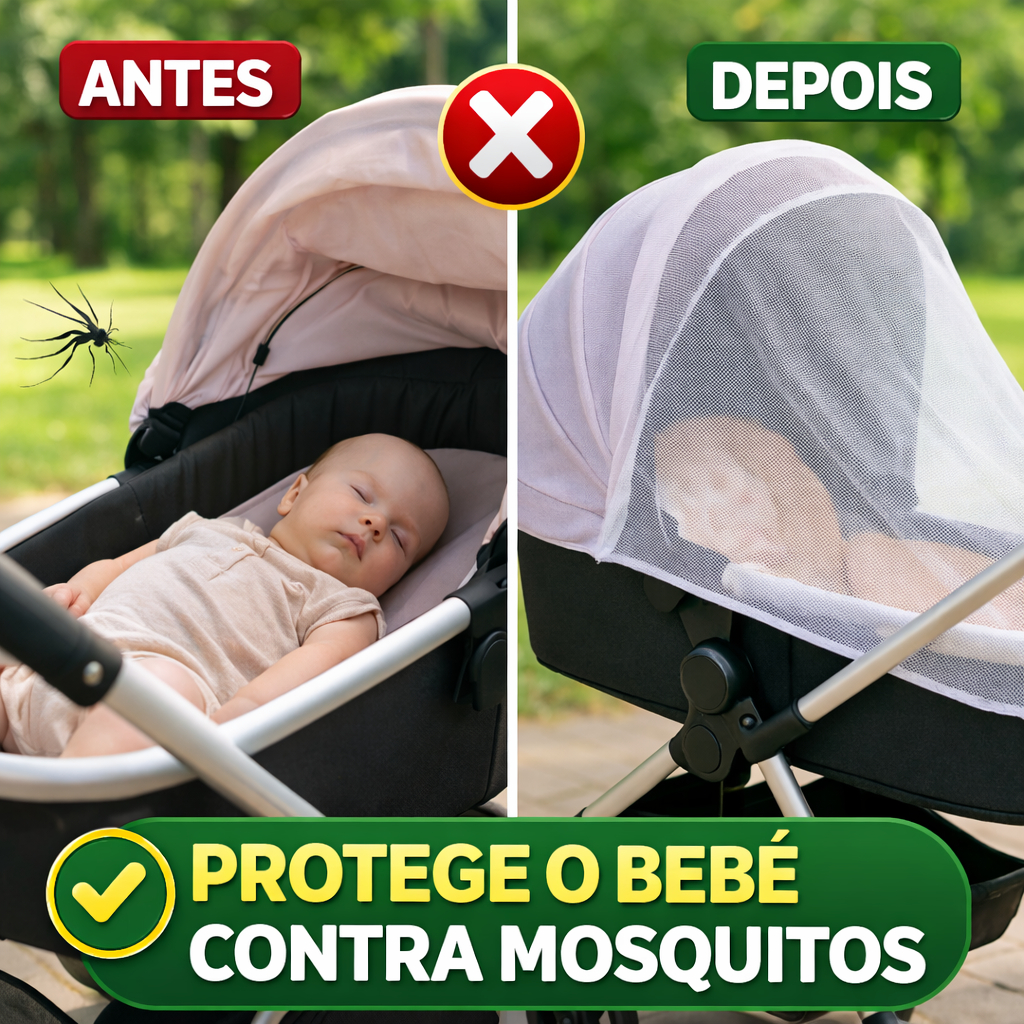 Mosquiteiro  para CARRINHO , BEBE CONFORTO , CARRINHO MOISÉS E MINI BERÇO 1.10X1.30M