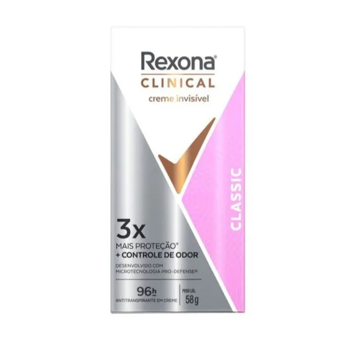 Rexona Clinical Desodorante Creme Classic Feminino 58g