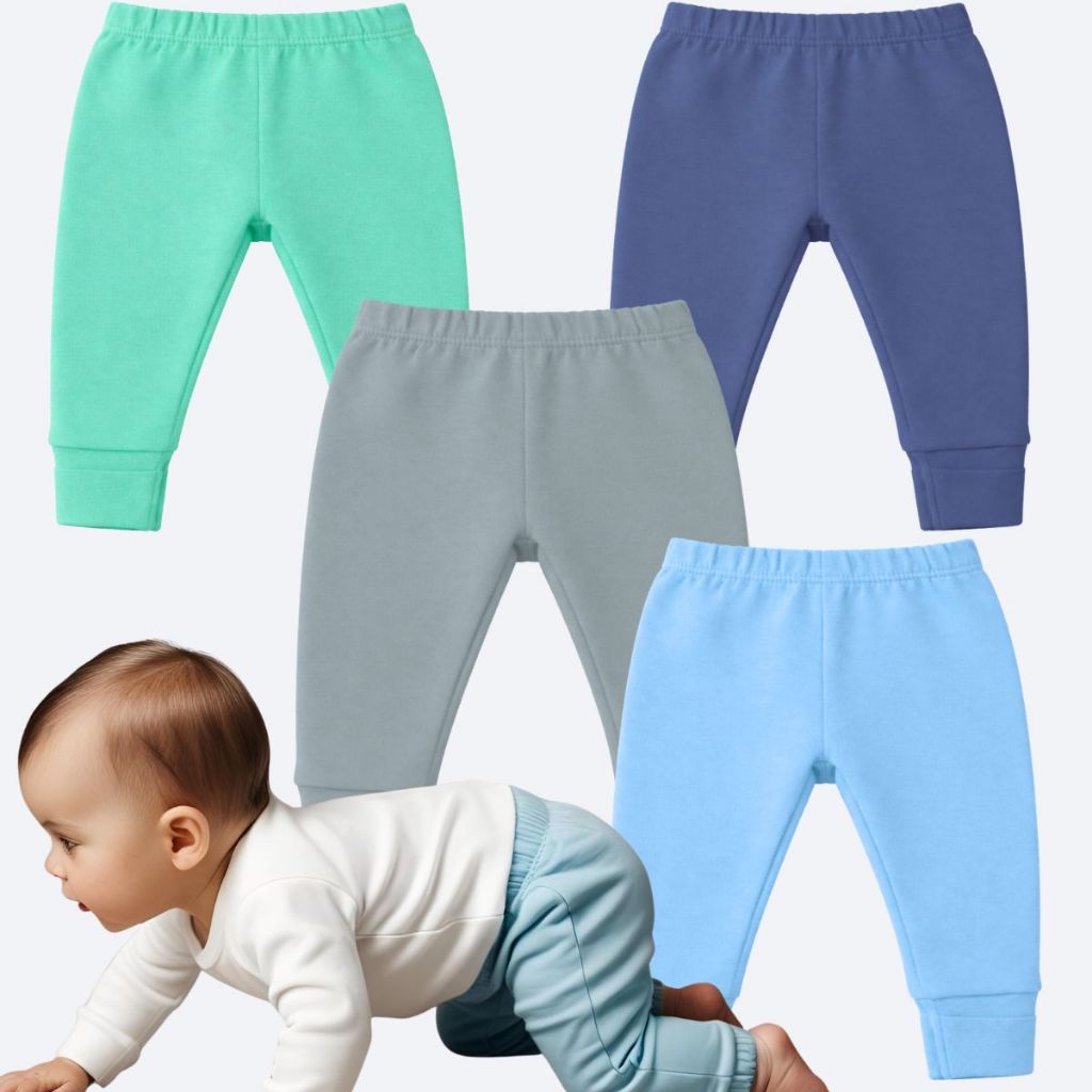 Kit 03 Mijão Vira Pé liso Bebê Menino Menina 100% Algodão RN ao G Macio Confortável