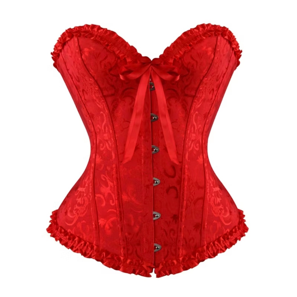 【Pronta Entrega】Mulheres Espartilho Superior Bustier Overbust Lingerie Rendas Até Renascentista Vintage Traje De Hallowe