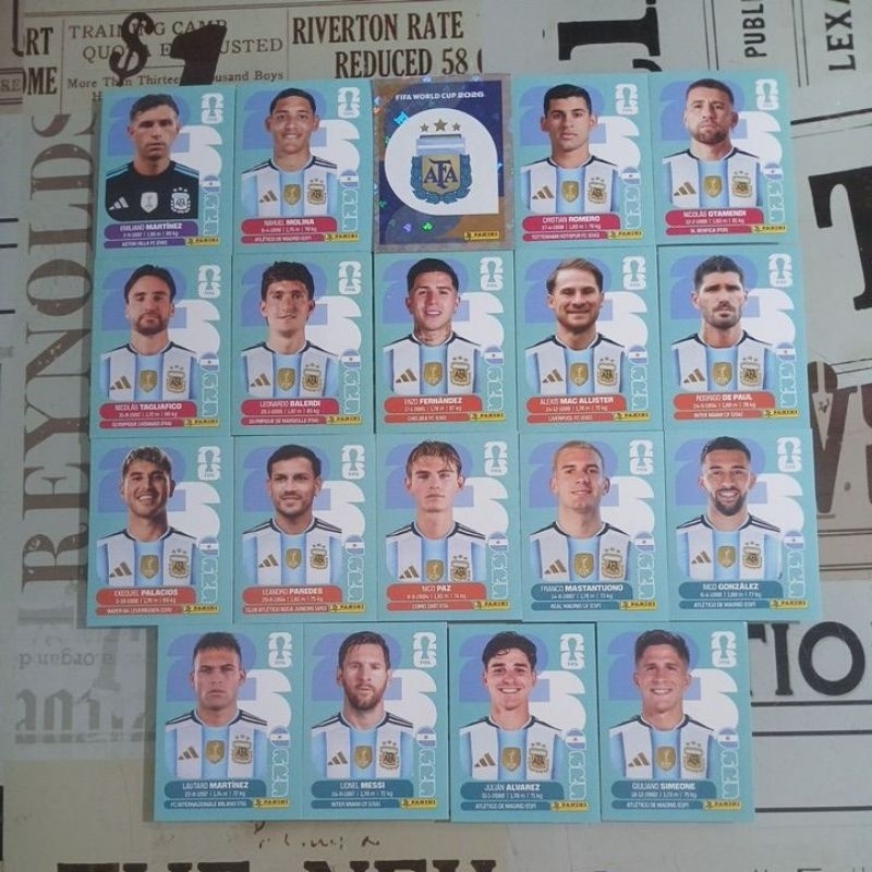 Argentina - Figurinhas Originais Avulsas Copa do Mundo Fifa 2026 (ARG) (venda unitária)