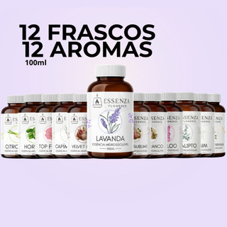 KIT COMPLETO DE ESSÊNCIAS – 12 FRASCOS 100ML