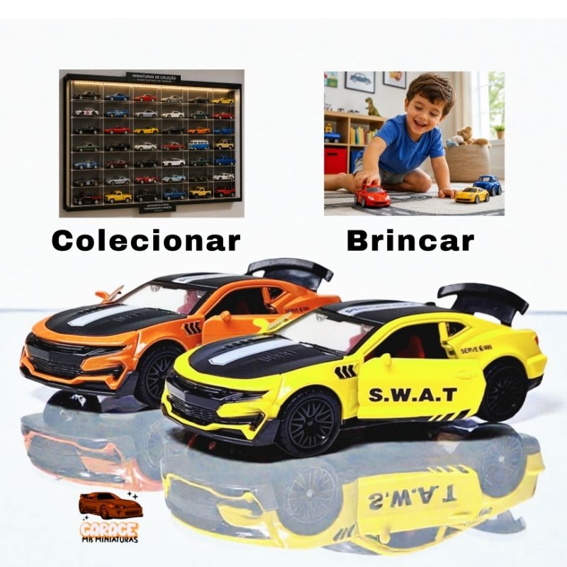 Miniatura de Ferro Chevrolet Camaro ZL1 Metal Fricção Brinquedo Coleção Diecast Envio Rápido 1/32