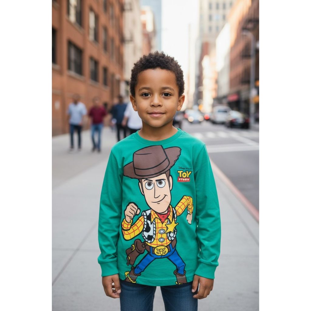 CAMISETA INFANTIL MANGA LONGA DO TOY STORY
