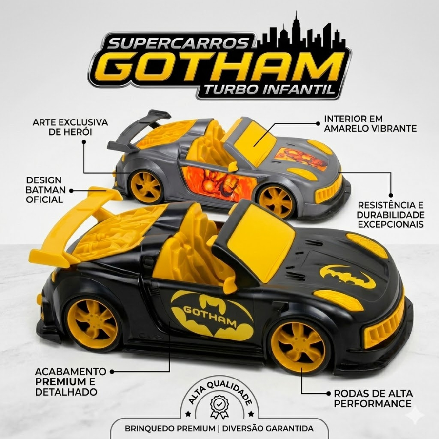 Carrinho Brinquedo Grande Supercarros Gothanm Turbo Infantil