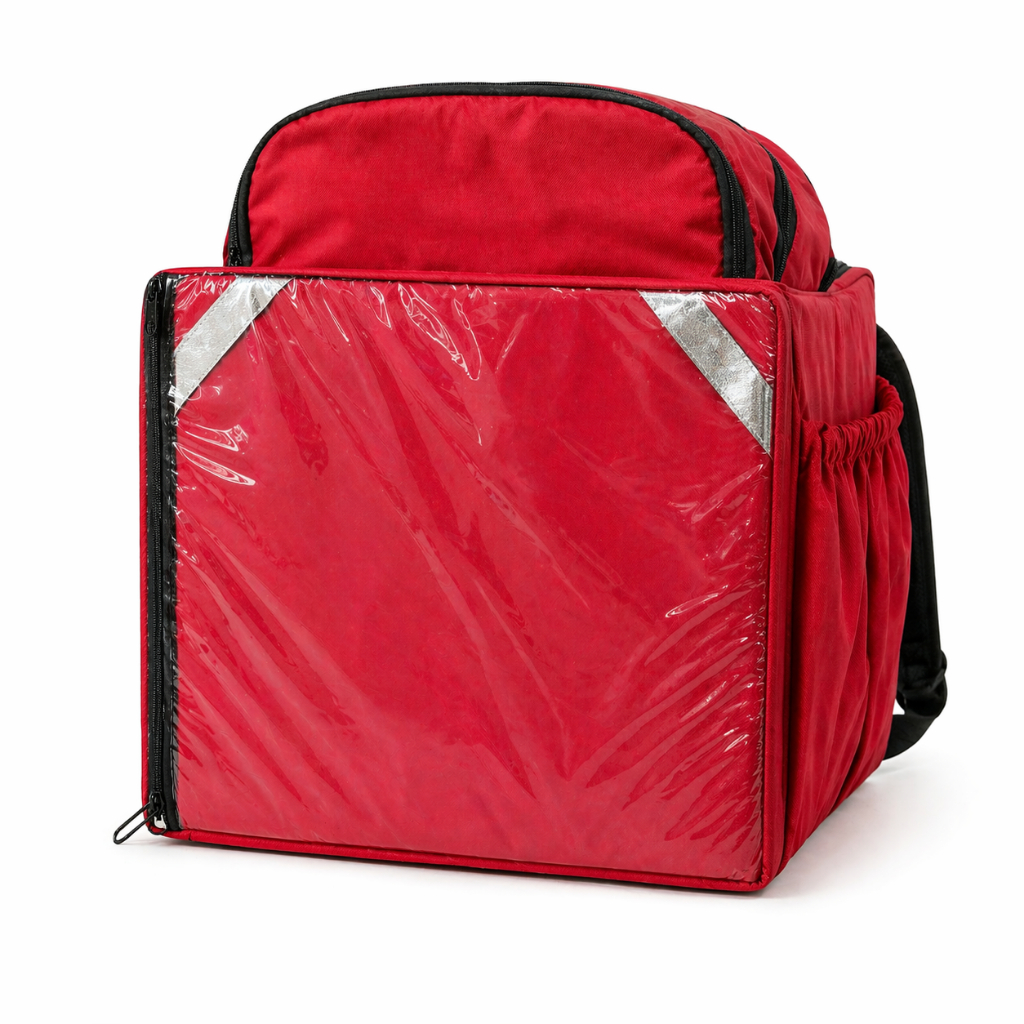 Bag mochila entregador entregas delivery motoboy pizzaria completa isopor laminado termica