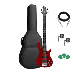 Contrabaixo 5c Gb205a Mr Metallic Red+ Kit Capa/paleta