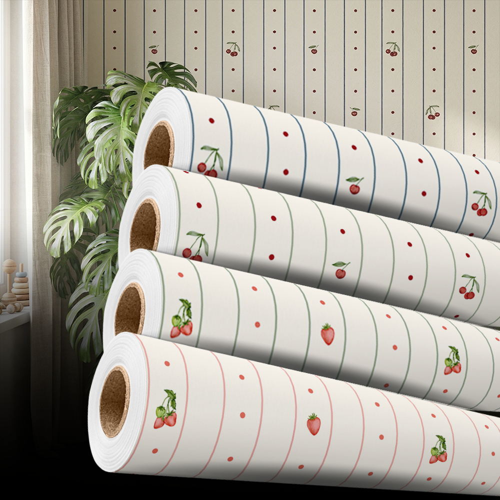 Papel de Parede Autocolante Encanto Frutas e Flores 5 Metros