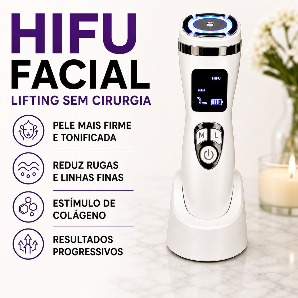 Aparelho Hifu Ultrassom Alta Frequência 4a Geração Tratamento Facial