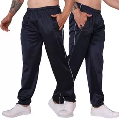 Calça Moletom Flanelado Com Bolso e Zipper lateral-Traseiro Para Caminhada Treino Unisex Inverno
