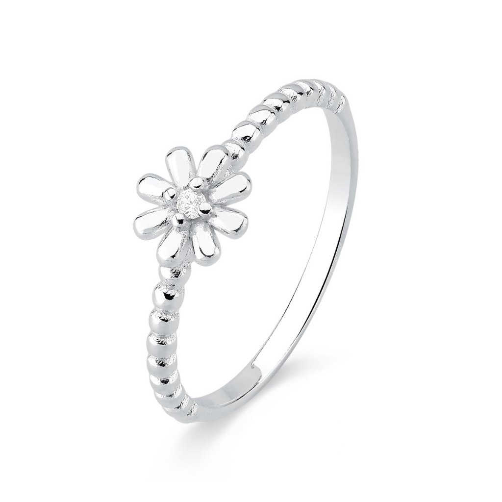 Anel de Prata 925 Florzinha e Detalhada