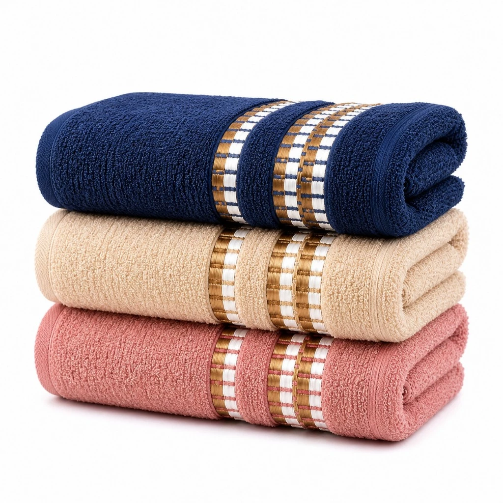 kit 03 Toalha de Banho modelo dallas 100% Algodão Absorção Alta laune Haus — imagem 1