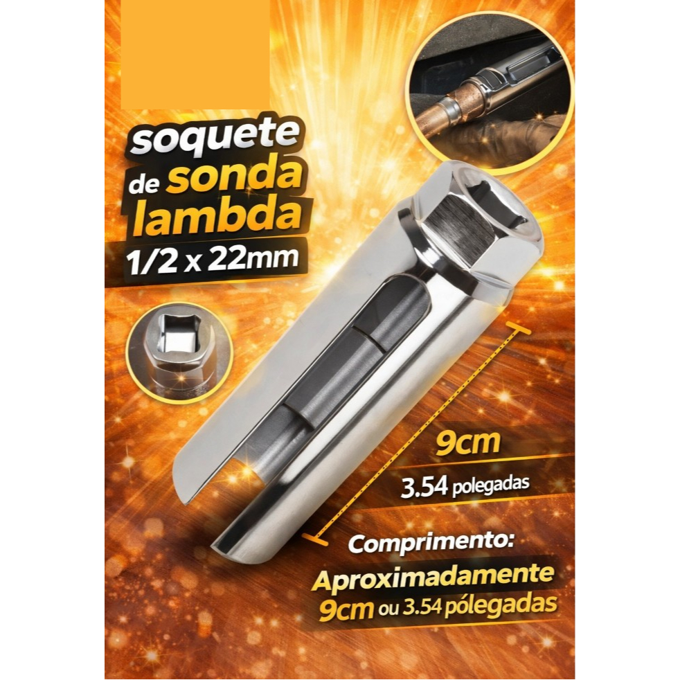 Soquete para Sensor de Oxigênio (Sonda Lambda) 1/2 x 22mm
