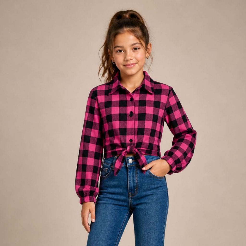 Detalhes do Camisa Infantil Xadrez Look Junino Mini Diva Blogueirinha Camisa Flanela Quadriculada Festa Junina