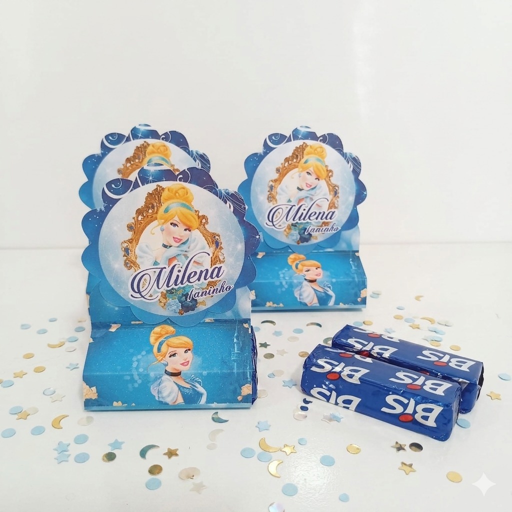Porta Bis Duplo Personalizados Cinderela Pegue Monte Lembrancinha Aniversário