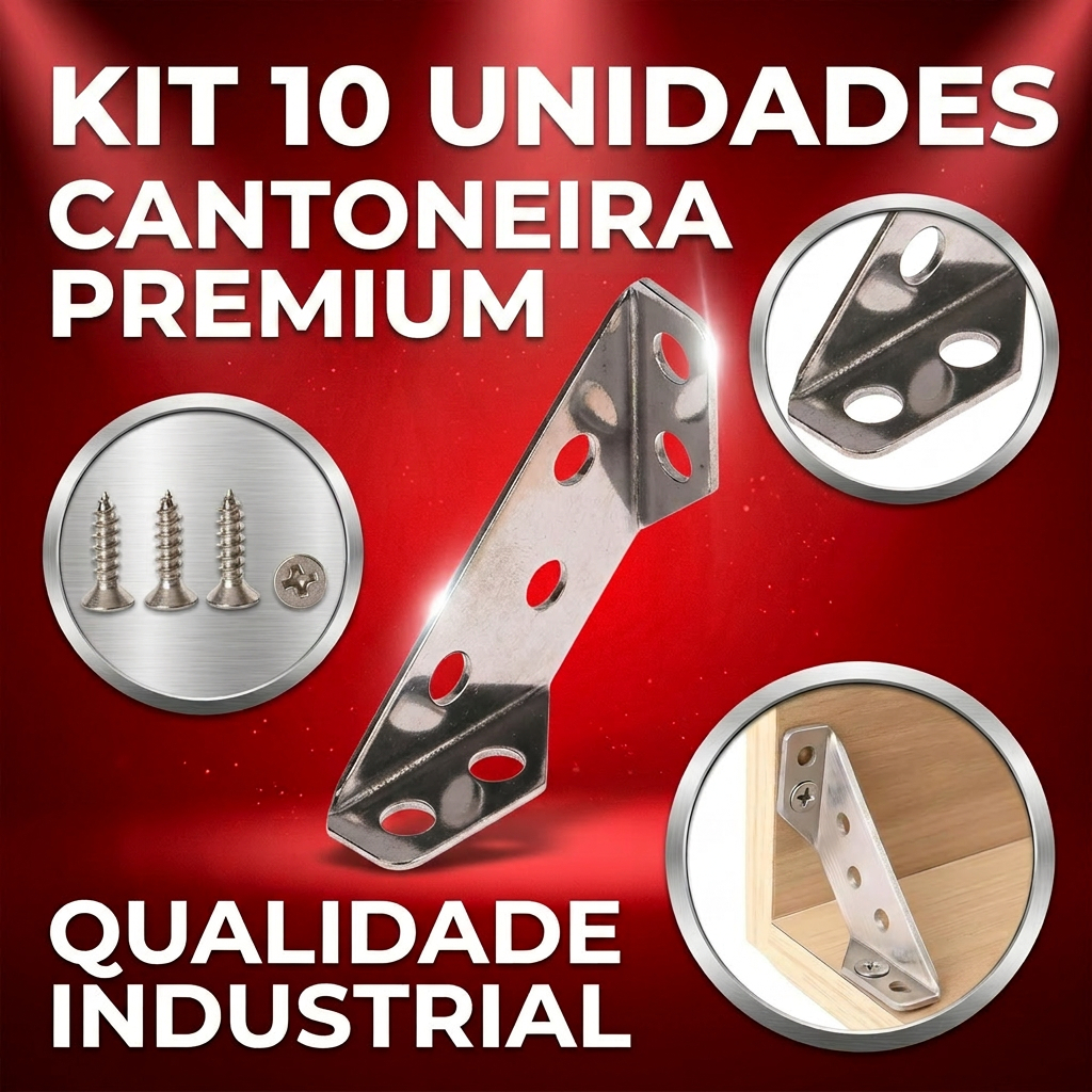 10 Conector De Canto Aço Reforço Móveis Flange Universal Conjunto Conectores Canto Móveis Aço Inox