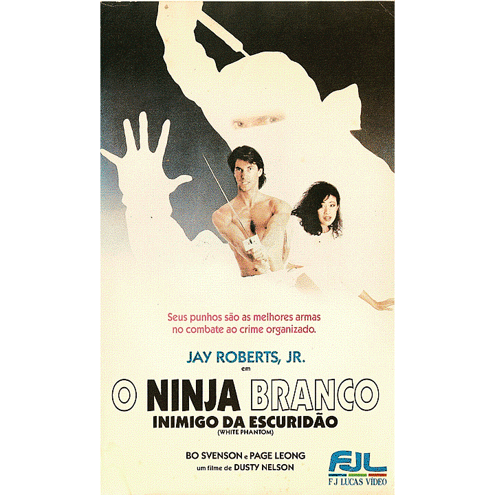 VHS/DVD NINJA BRANCO INIMIGO DA ESCURIDÃO (White Phanthon) Legendado/Jay Roberts, Page Leong.