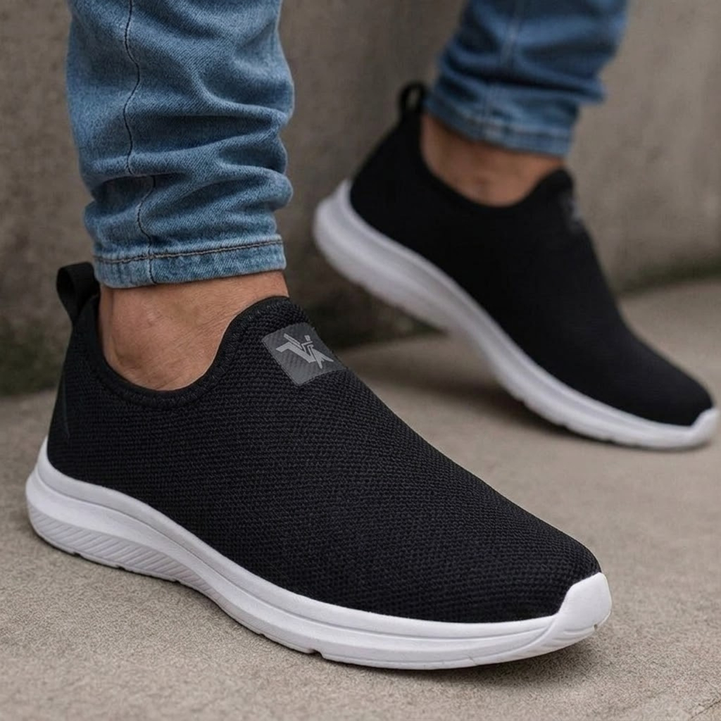 Tênis Meia Masculino Esportivo Casual Ortopédico Slip On Sneaker Academia Calce Fácil - Promoção !